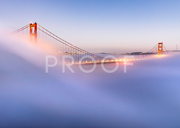Golden Gate Bridge Floating on Fog